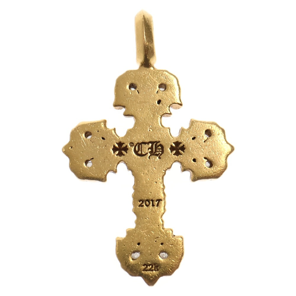 CHROME HEARTS(クロムハーツ) 22K FILIGREE TINY P/DIA タイニーフィリグリークロス PAVEダイヤ ペンダントトップ ゴールド