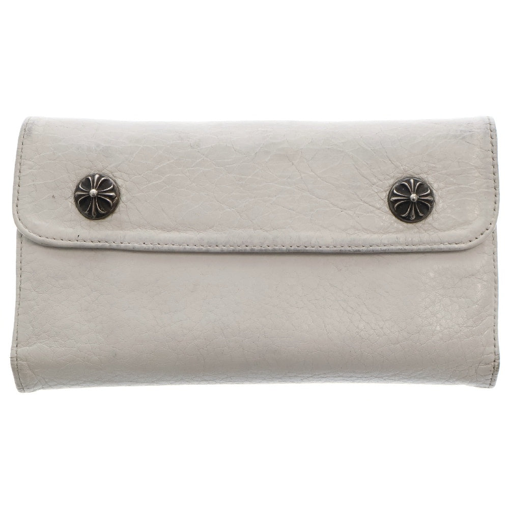 CHROME HEARTS(クロムハーツ) WAVE ウェーブ レザーウォレット 財布 ホワイト BCA374