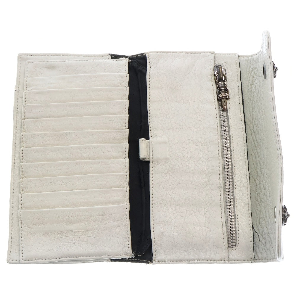 CHROME HEARTS(クロムハーツ) WAVE ウェーブ レザーウォレット 財布 ホワイト BCA374