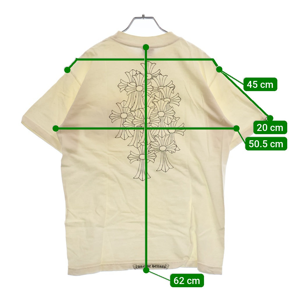 CHROME HEARTS(クロムハーツ) OLD CEME Tee オールドモデル セメタリークロス プリント半袖Tシャツ ホワイト