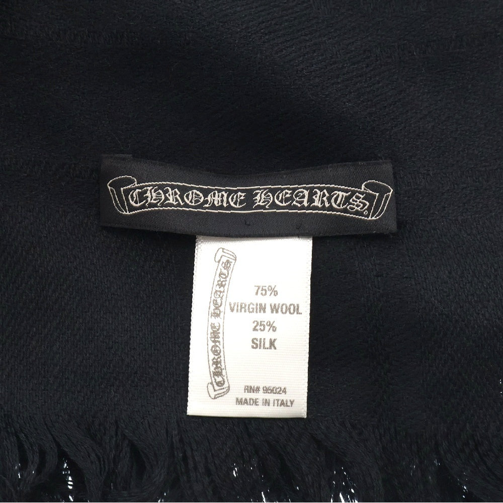 CHROME HEARTS(クロムハーツ) CHプラス総柄シルク混大判ストール ブラック