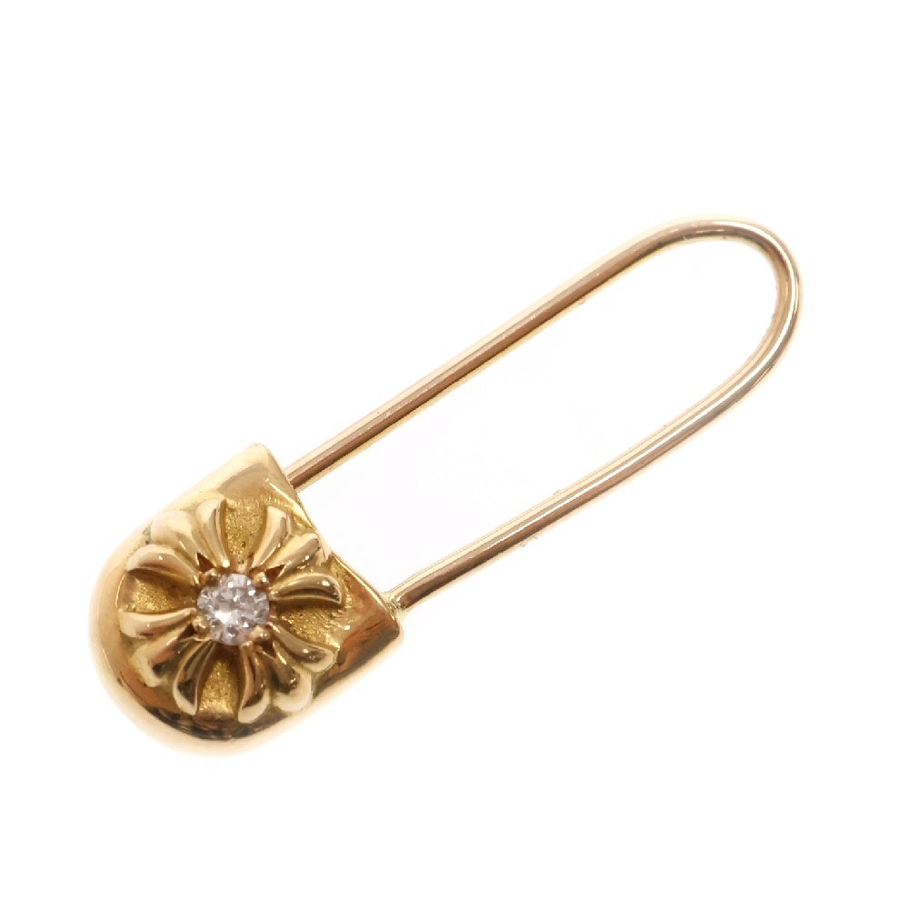 CHROME HEARTS(クロムハーツ) 22K ER SAFETY PIN CH PLS R 1DIA セーフティーピン 1ダイヤ ゴールドピアス