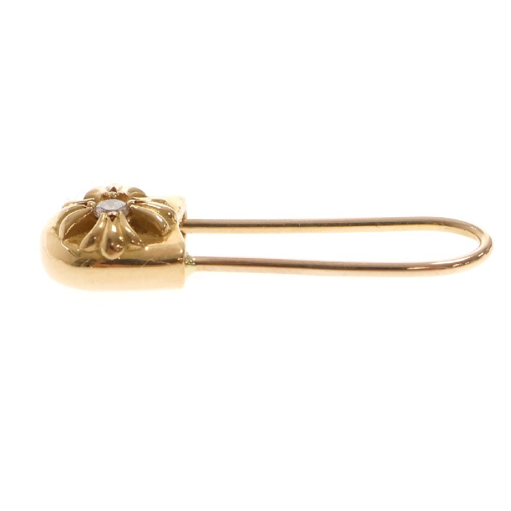 CHROME HEARTS(クロムハーツ) 22K ER SAFETY PIN CH PLS R 1DIA セーフティーピン 1ダイヤ ゴールドピアス