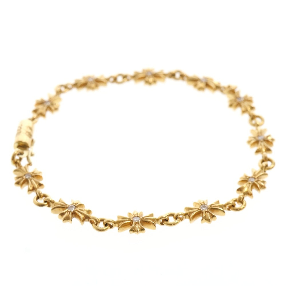 CHROME HEARTS(クロムハーツ) 22K TNY E CH PLS P/DIA タイニーE CHプラス ブレスレット PAVEダイヤ ゴールド BCA026