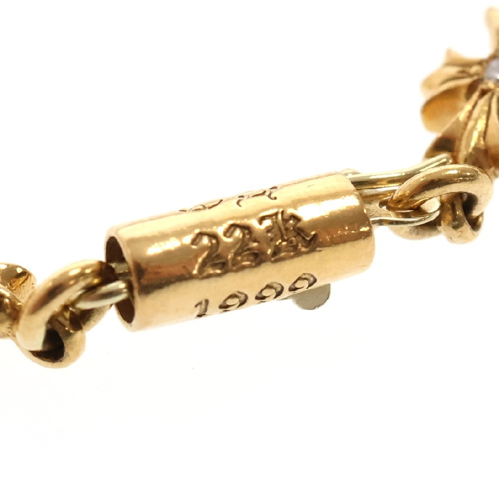 CHROME HEARTS(クロムハーツ) 22K TNY E CH PLS P/DIA タイニーE CHプラス ブレスレット PAVEダイヤ ゴールド BCA026