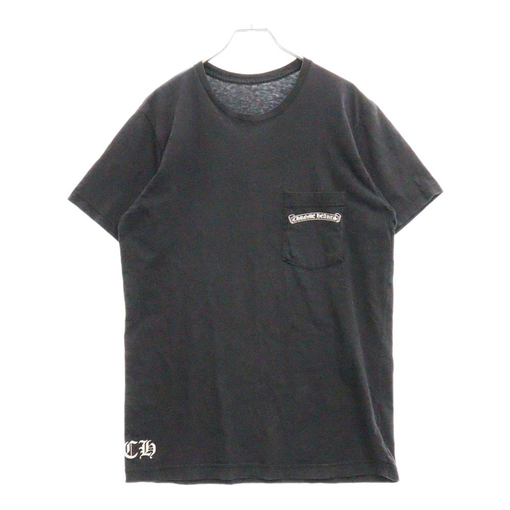 CHROME HEARTS(クロムハーツ) CH T-SHRT スクロールラベルプリント半袖Tシャツ カットソー ブラック