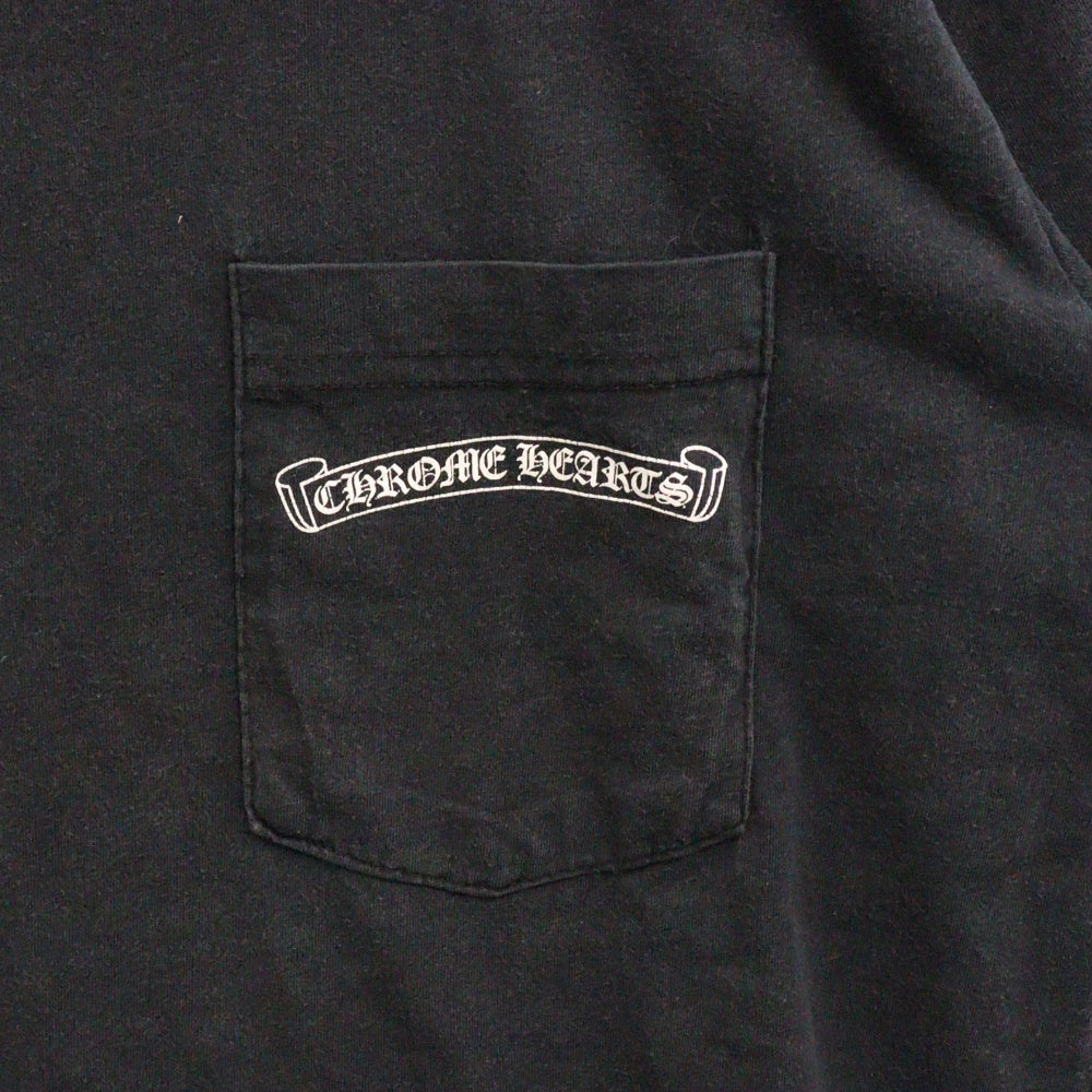 CHROME HEARTS(クロムハーツ) CH T-SHRT スクロールラベルプリント半袖Tシャツ カットソー ブラック