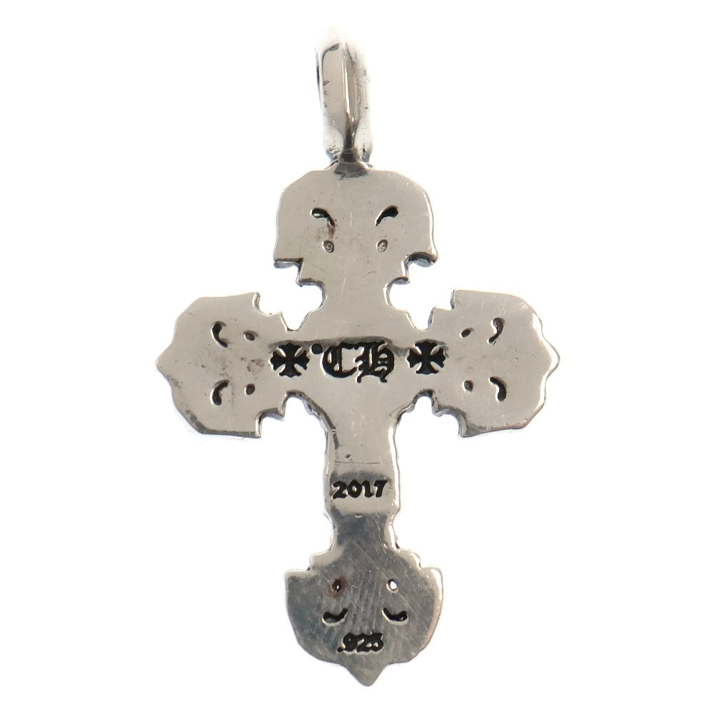 CHROME HEARTS(クロムハーツ) CHARM FILIGREE TINY P DMND タイニーフィリグリー PAVEダイヤ シルバーネックレストップ