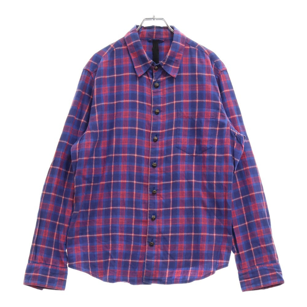 CHROME HEARTS(クロムハーツ) LOOSEENDS LS CHECK ルーズエンド スターパッチ クロスボールボタン長袖チェックシャツ
