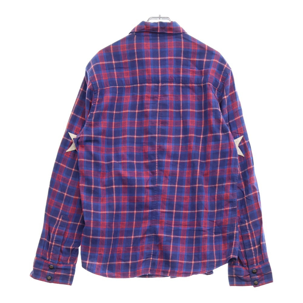 CHROME HEARTS(クロムハーツ) LOOSEENDS LS CHECK ルーズエンド スターパッチ クロスボールボタン長袖チェックシャツ