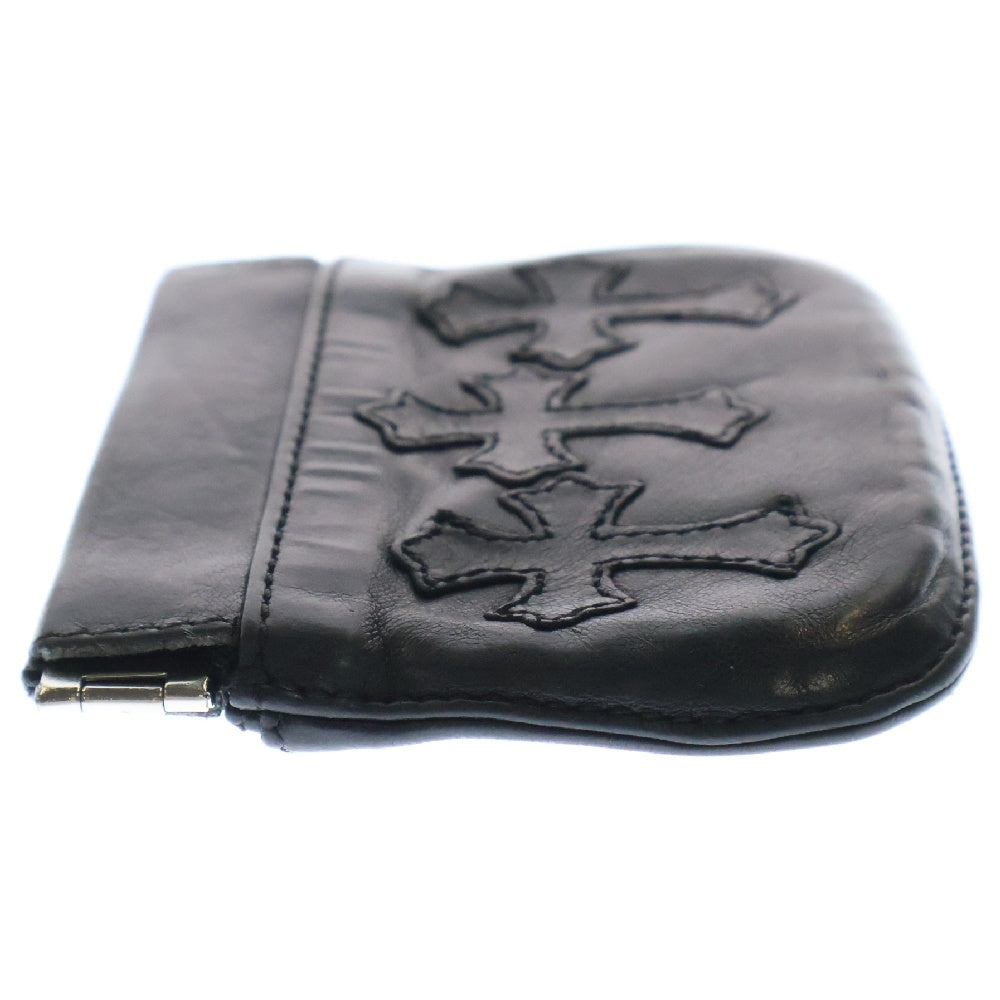 CHROME HEARTS(クロムハーツ) SNAP BACK COIN PURSE スナップバックコインパース セメタリークロスパッチ コインケース ブラック