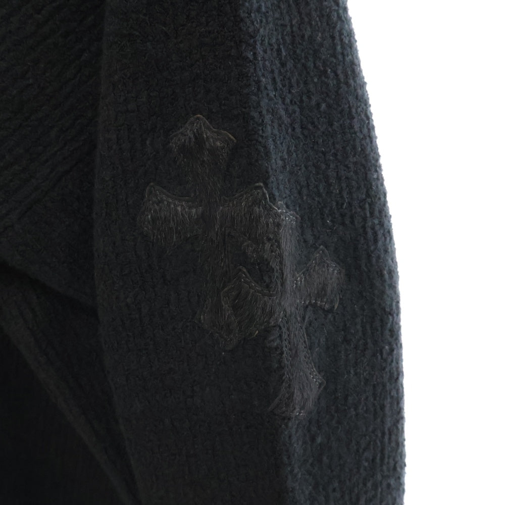 CHROME HEARTS(クロムハーツ) ハラコクロスパッチハイネックカシミアニット セーター