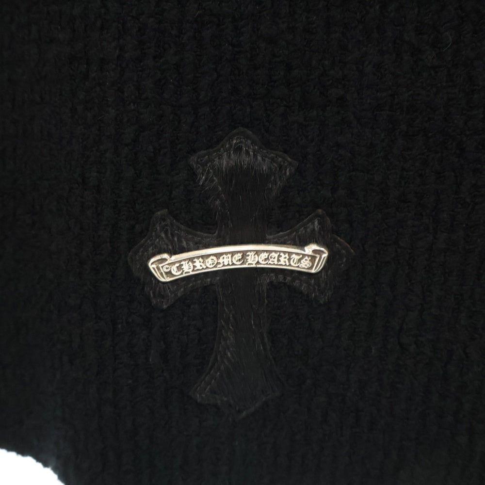 CHROME HEARTS(クロムハーツ) ハラコクロスパッチハイネックカシミアニット セーター