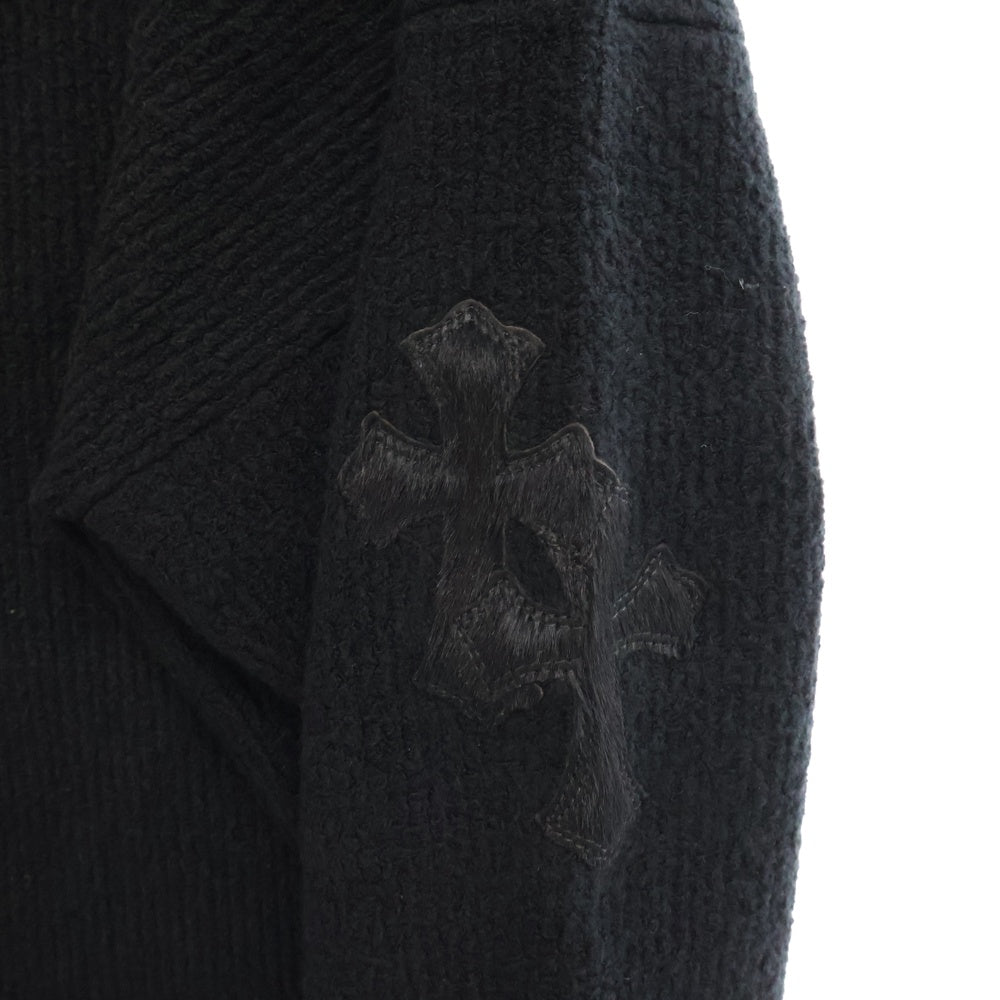 CHROME HEARTS(クロムハーツ) ハラコクロスパッチハイネックカシミアニット セーター