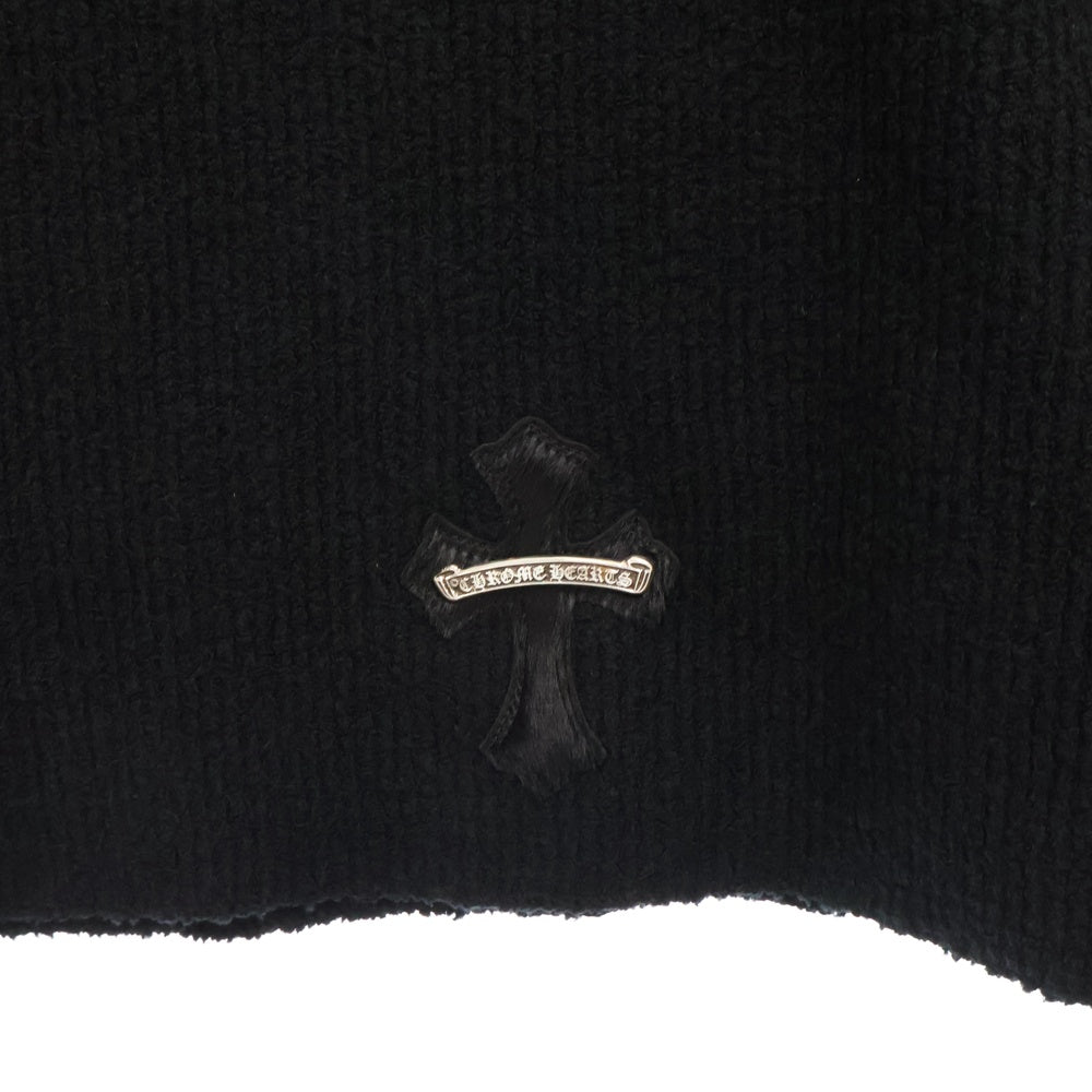 CHROME HEARTS(クロムハーツ) ハラコクロスパッチハイネックカシミアニット セーター