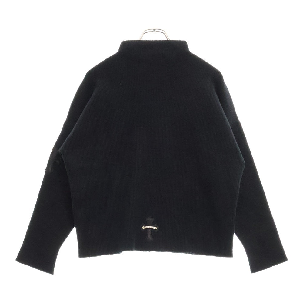CHROME HEARTS(クロムハーツ) ハラコクロスパッチハイネックカシミアニット セーター