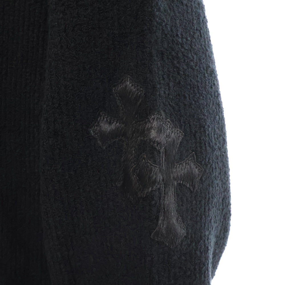 CHROME HEARTS(クロムハーツ) ハラコクロスパッチハイネックカシミアニット セーター