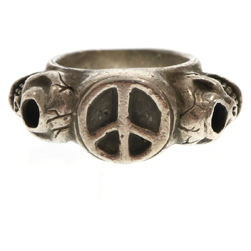 STOP LIGHT(ストップライト) K18メタル付きPeace Ring ピースリング シルバーゴールド