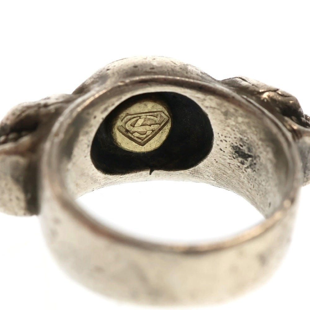 STOP LIGHT(ストップライト) K18メタル付きPeace Ring ピースリング シルバーゴールド