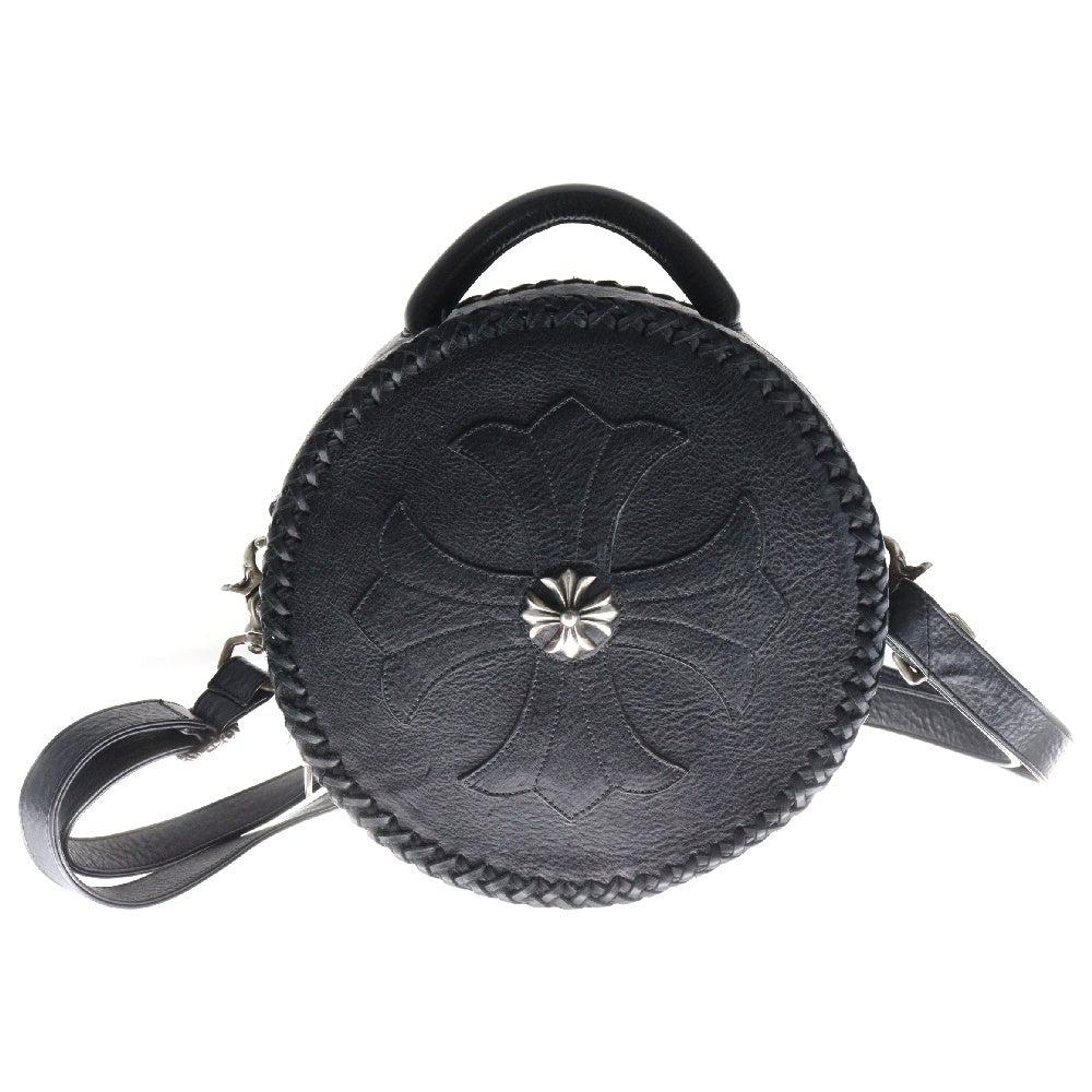 CHROME HEARTS(クロムハーツ) BLUE MOON BABY ブルームーンベイビー クロス装飾レザーショルダーバッグ