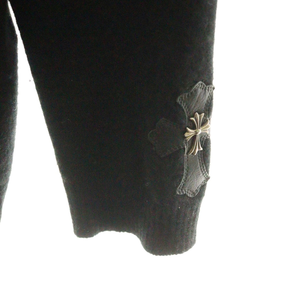 CHROME HEARTS(クロムハーツ) クロスボールボタン タイニーCHクロスクロスパッチ カシミヤハイネックニットセーター ブラック
