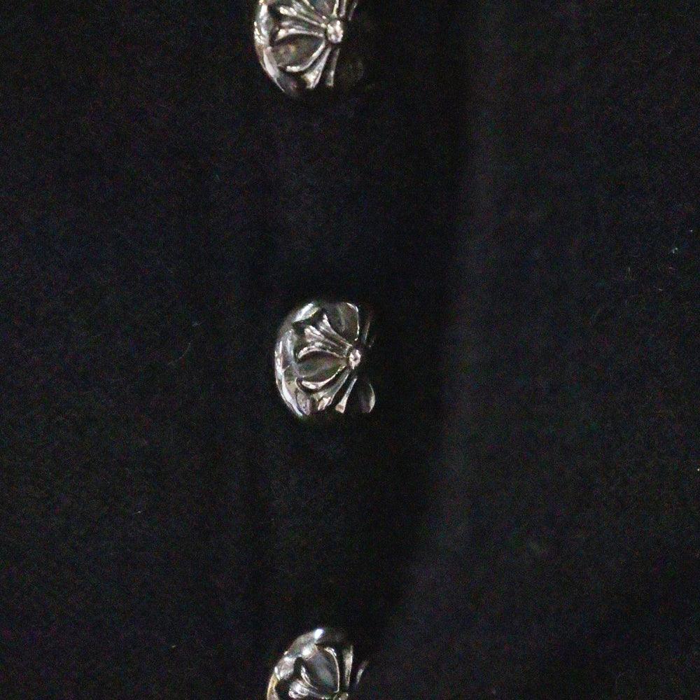 CHROME HEARTS(クロムハーツ) クロスボールボタン タイニーCHクロスクロスパッチ カシミヤハイネックニットセーター ブラック