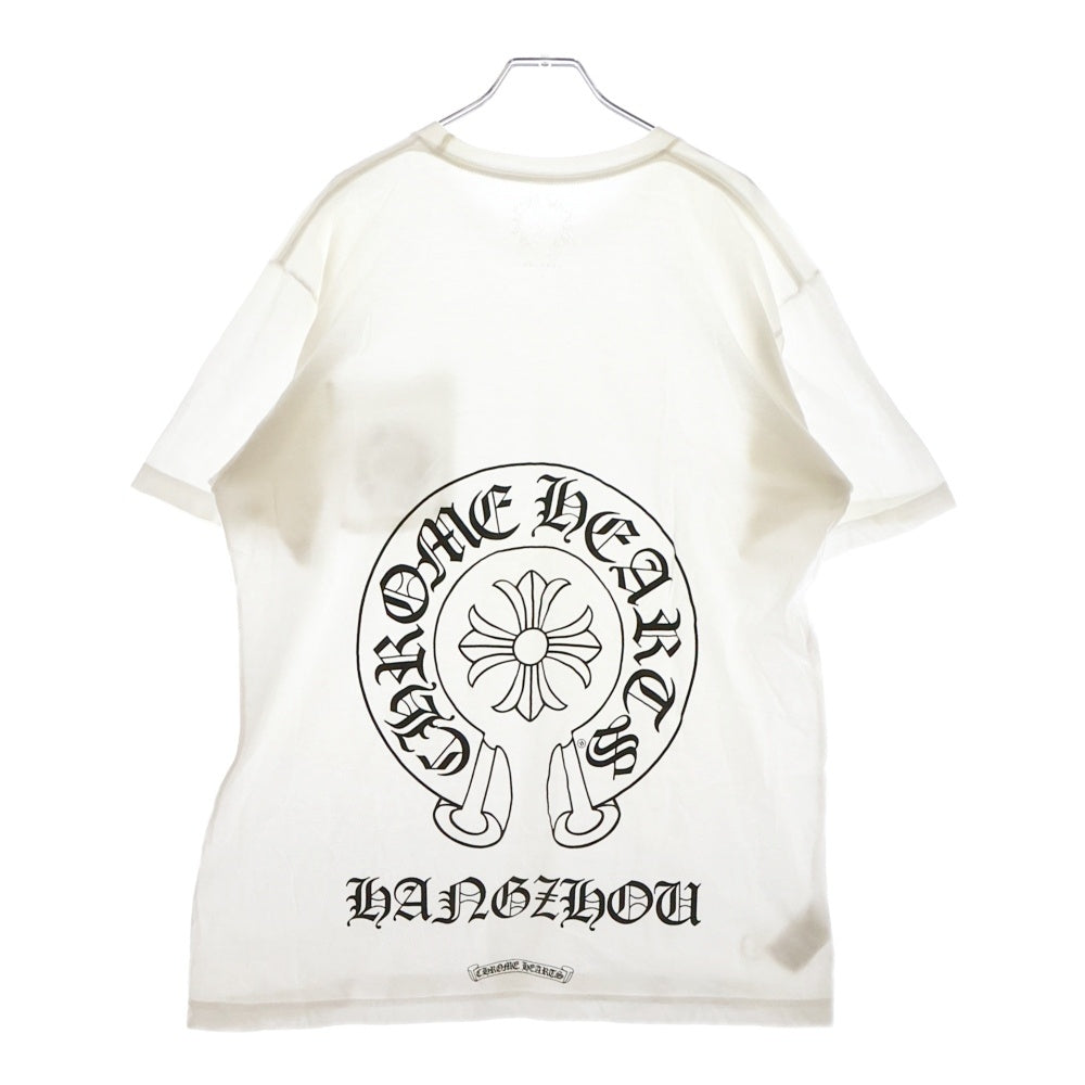 CHROME HEARTS(クロムハーツ) CH T-SHIRT HANGZHOU LTD バックホースシュープリント 半袖Tシャツ ホワイト