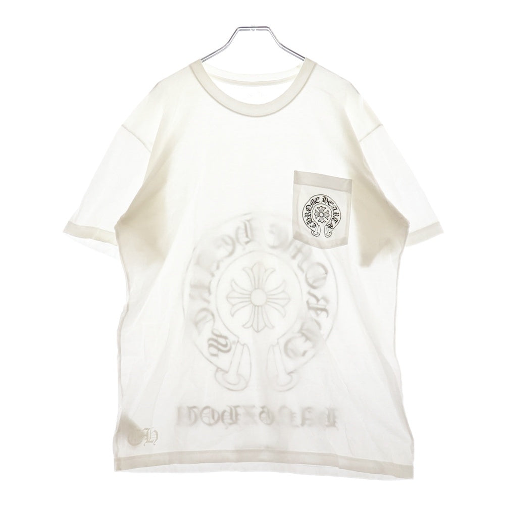 CHROME HEARTS(クロムハーツ) CH T-SHIRT HANGZHOU LTD バックホースシュープリント 半袖Tシャツ ホワイト