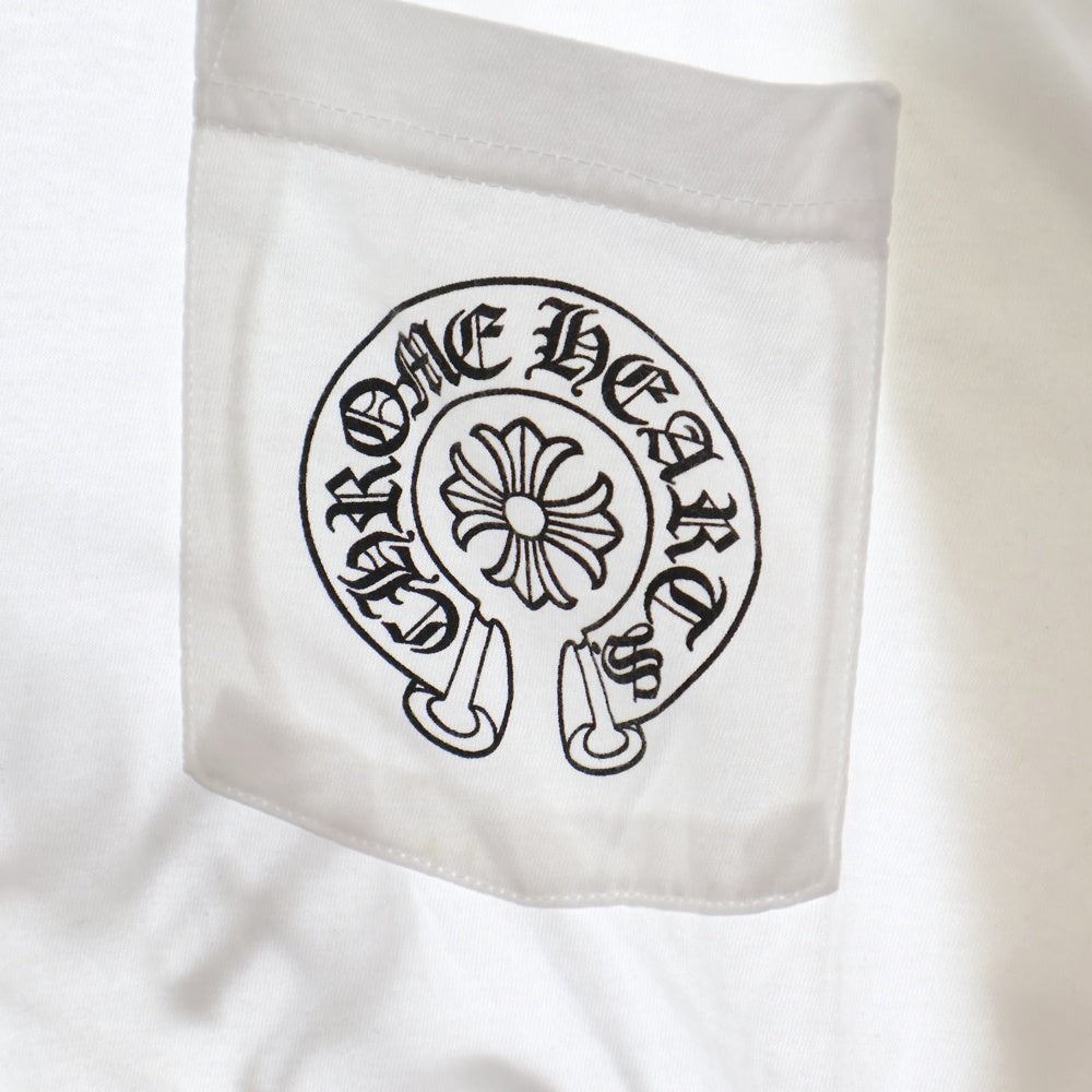 CHROME HEARTS(クロムハーツ) CH T-SHIRT HANGZHOU LTD バックホースシュープリント 半袖Tシャツ ホワイト