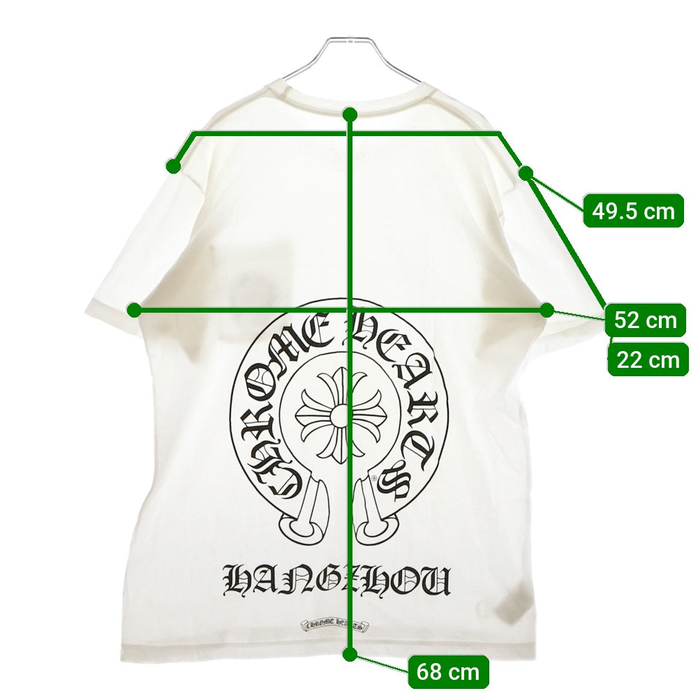 CHROME HEARTS(クロムハーツ) CH T-SHIRT HANGZHOU LTD バックホースシュープリント 半袖Tシャツ ホワイト