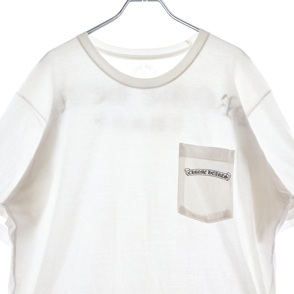 CHROME HEARTS(クロムハーツ) USA Logo S/S TEE スクロールロゴプリントクルーネック半袖Tシャツ ホワイト