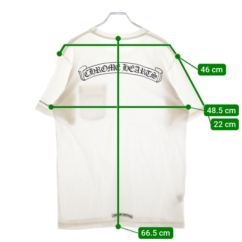 CHROME HEARTS(クロムハーツ) CH T-SHRT 1 バックスクロールラベルプリント 半袖Tシャツ カットソー ホワイト