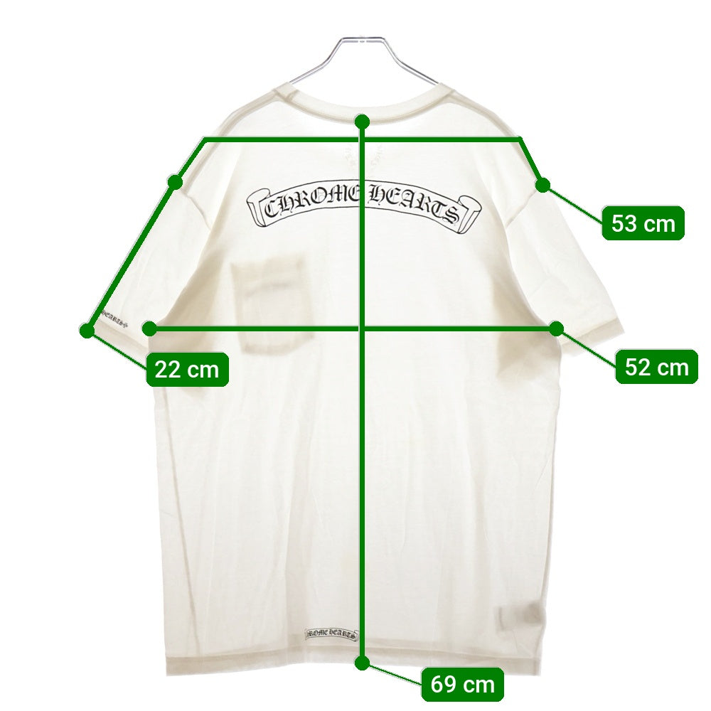 CHROME HEARTS(クロムハーツ) Back Scroll Tee バックスクロールロゴ 半袖Tシャツ ホワイト