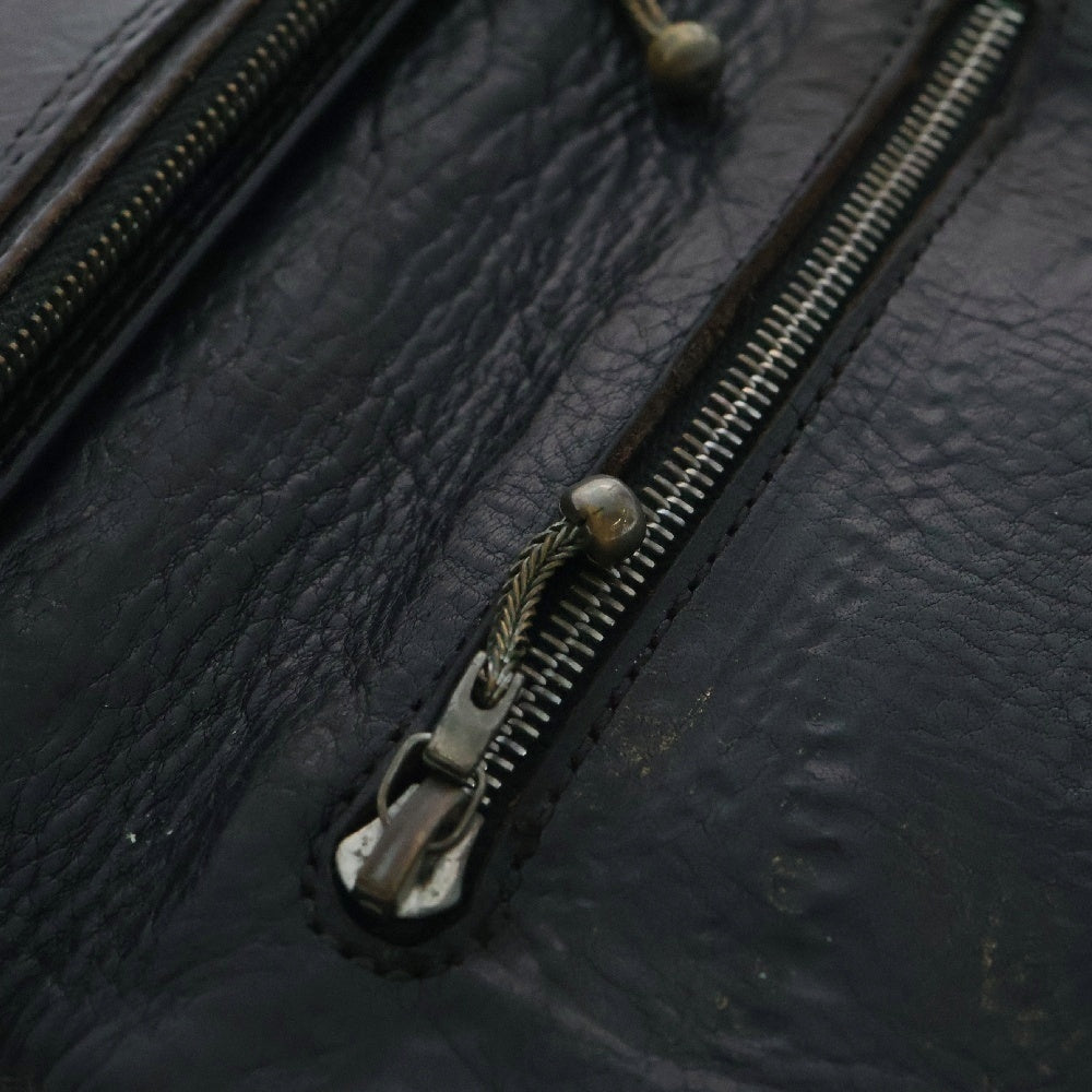 CHROME HEARTS(クロムハーツ) 2ZIP STRAP 2ジップストラップ ストラップ付BSフレアボタンレザーウォレット財布