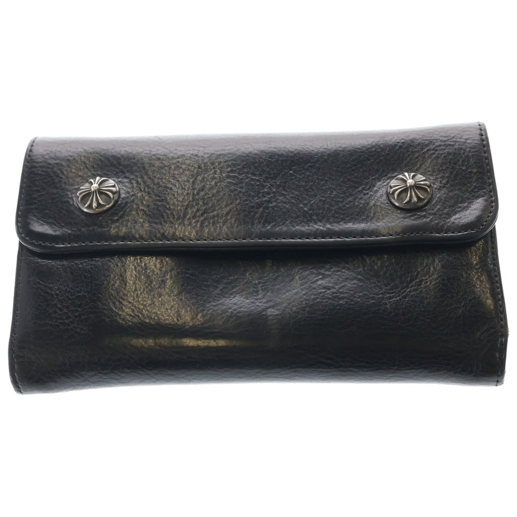 CHROME HEARTS(クロムハーツ) WAVE ウェーブ レザーウォレット 財布 ブラック BCA374