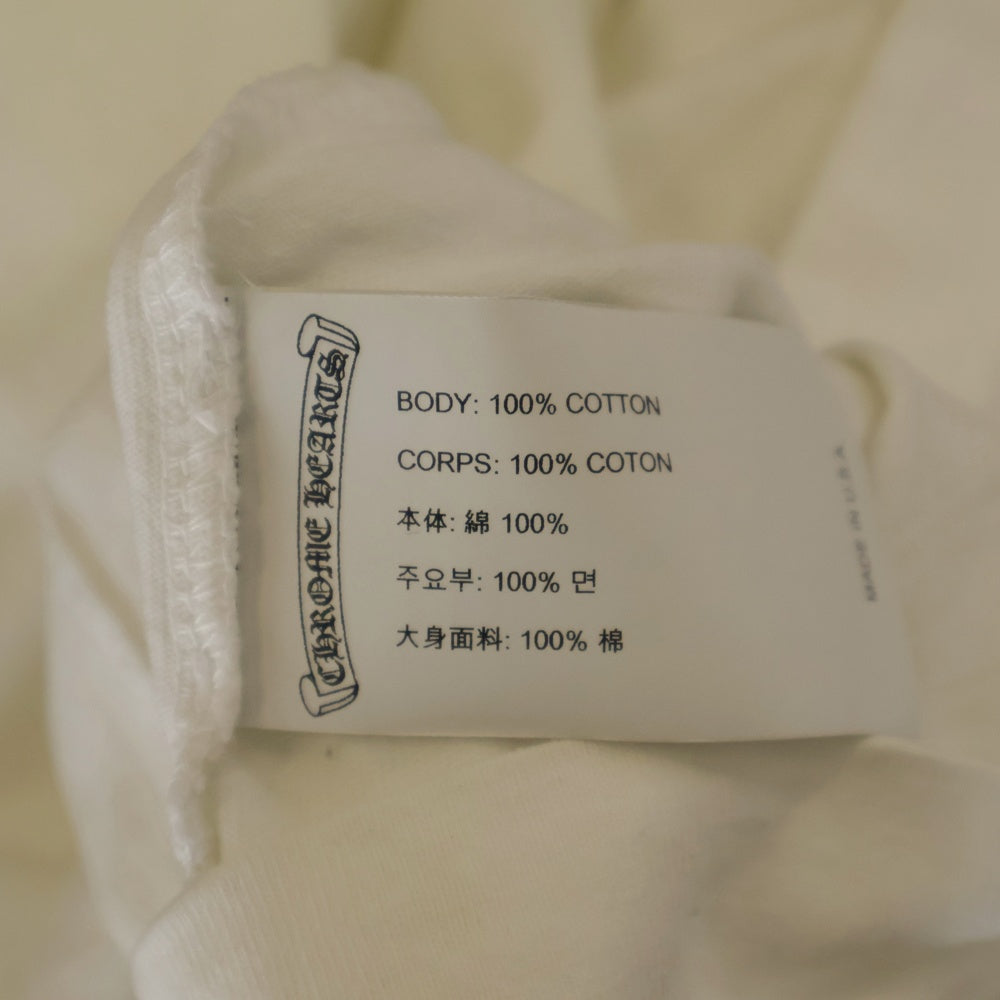 CHROME HEARTS(クロムハーツ) Y NOT S/S ワイノット ロゴ刺繍ロングスリーブT半袖Tシャツ カットソー