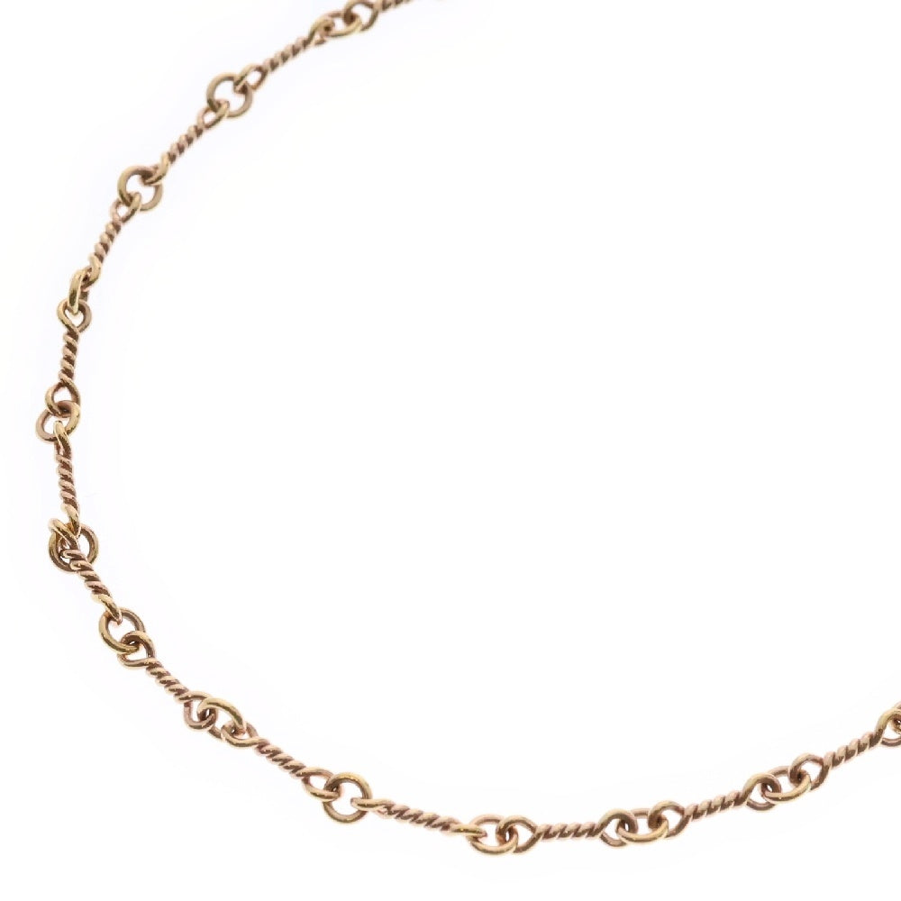 CHROME HEARTS(クロムハーツ) 22K NECKCHAIN T20 ツイストチェーンネックレス 20inch ゴールド BCA014