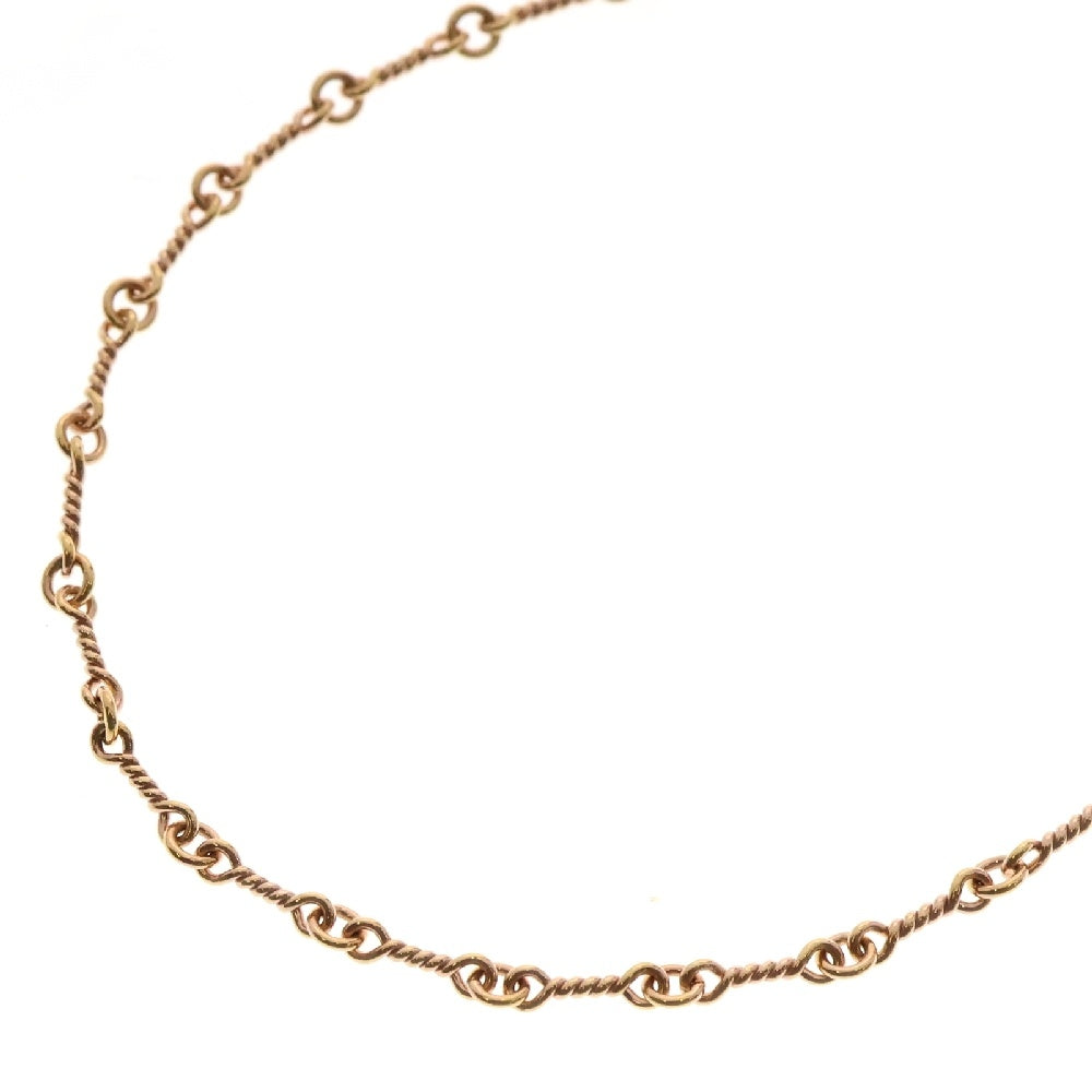 CHROME HEARTS(クロムハーツ) 22K NECKCHAIN T18 ツイストチェーンネックレス 18inch ゴールド BCA014