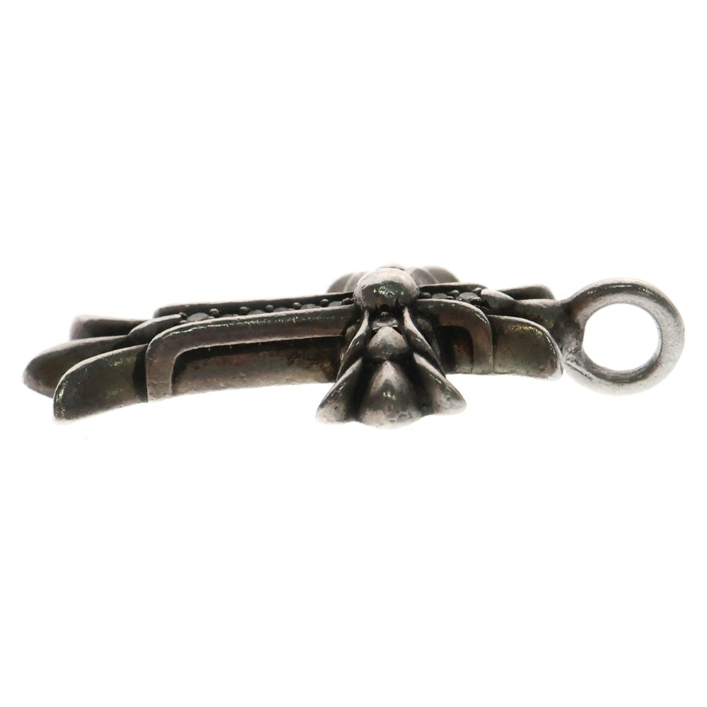 CHROME HEARTS(クロムハーツ) DBL CH CRS P/DIA ダブルCHクロスチャーム PAVEダイヤ ペンダントトップ シルバー