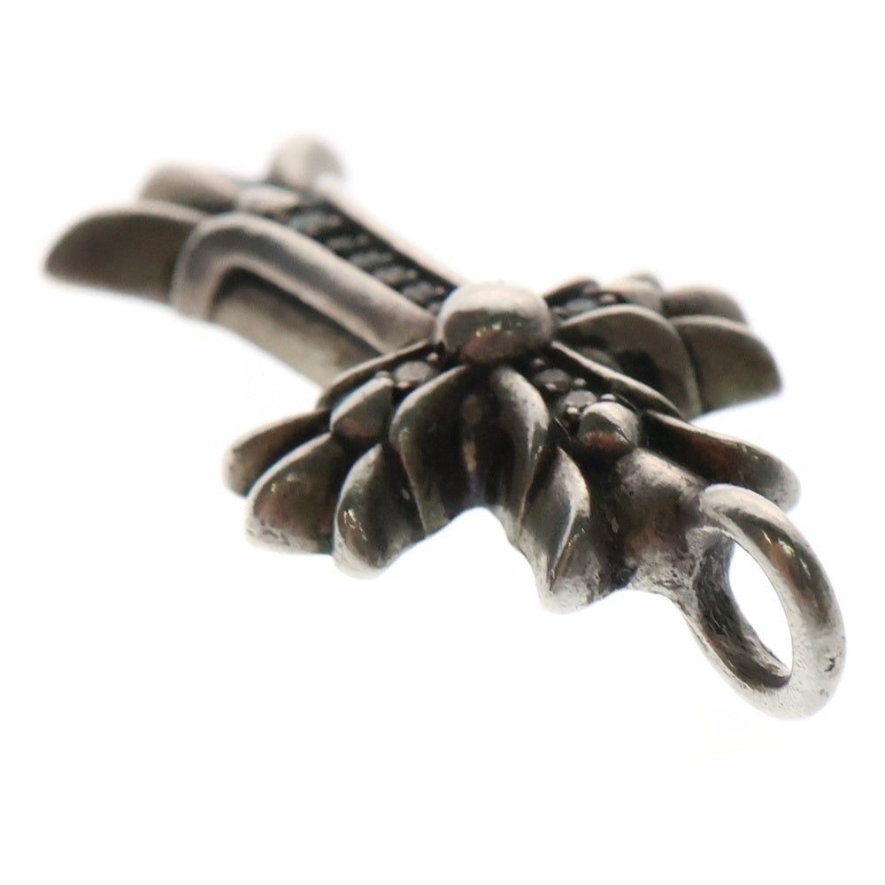 CHROME HEARTS(クロムハーツ) DBL CH CRS P/DIA ダブルCHクロスチャーム PAVEダイヤ ペンダントトップ シルバー