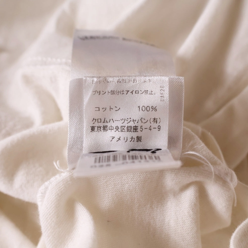CHROME HEARTS(クロムハーツ) NECK LOGO TEE ネックロゴプリント クルーネック 半袖Tシャツ カットソー ホワイト