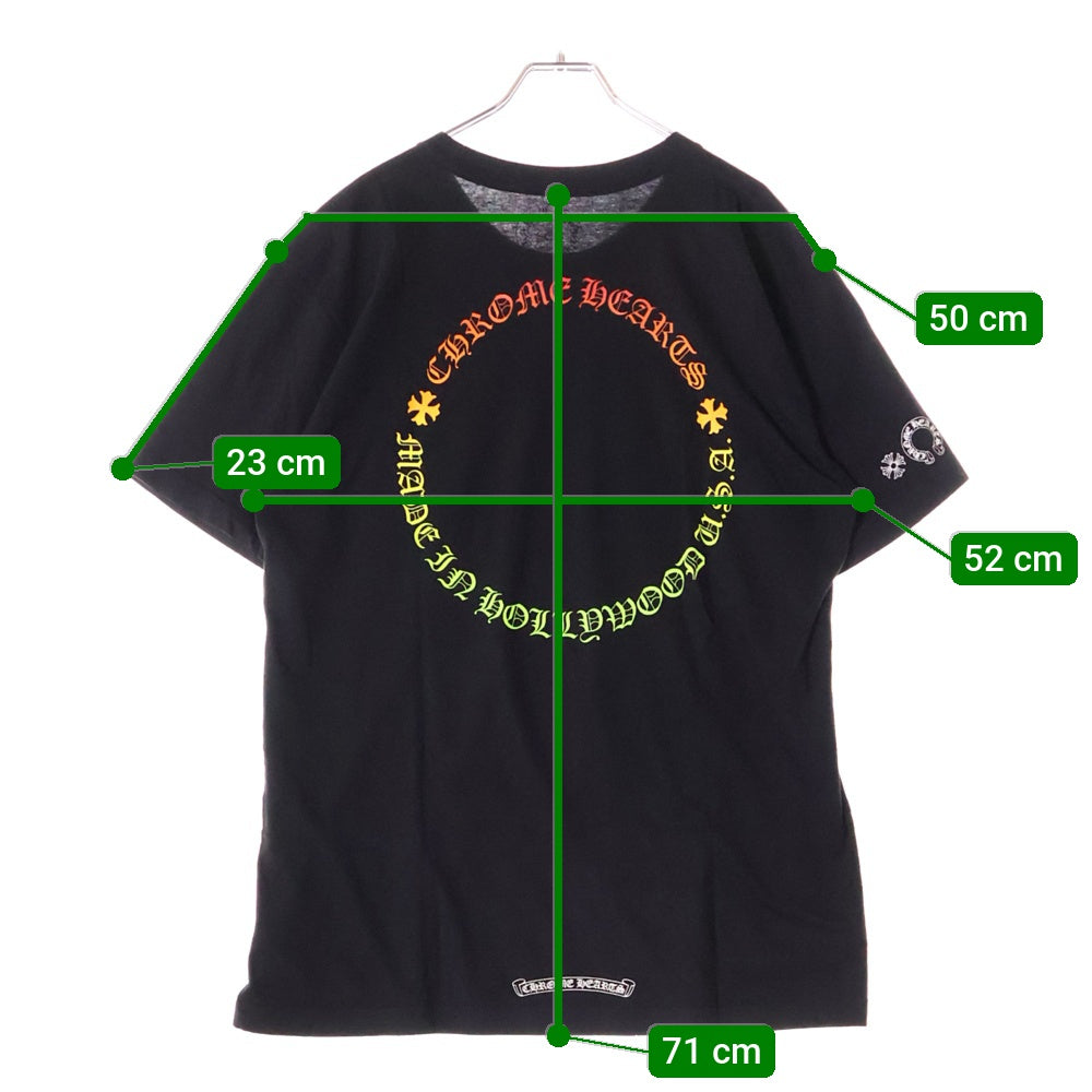 CHROME HEARTS(クロムハーツ) CH T-SHRT グラデーションサークルロゴプリント 半袖Tシャツ カットソー ブラック