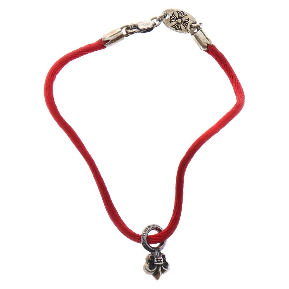 CHROME HEARTS(クロムハーツ) KZ/ケーゼット BSフレアスタック シルクブレスレット レッド/シルバー