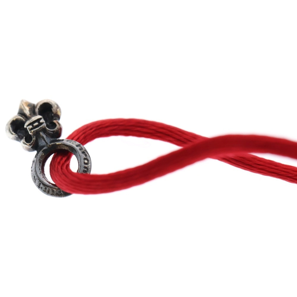 CHROME HEARTS(クロムハーツ) KZ/ケーゼット BSフレアスタック シルクブレスレット レッド/シルバー