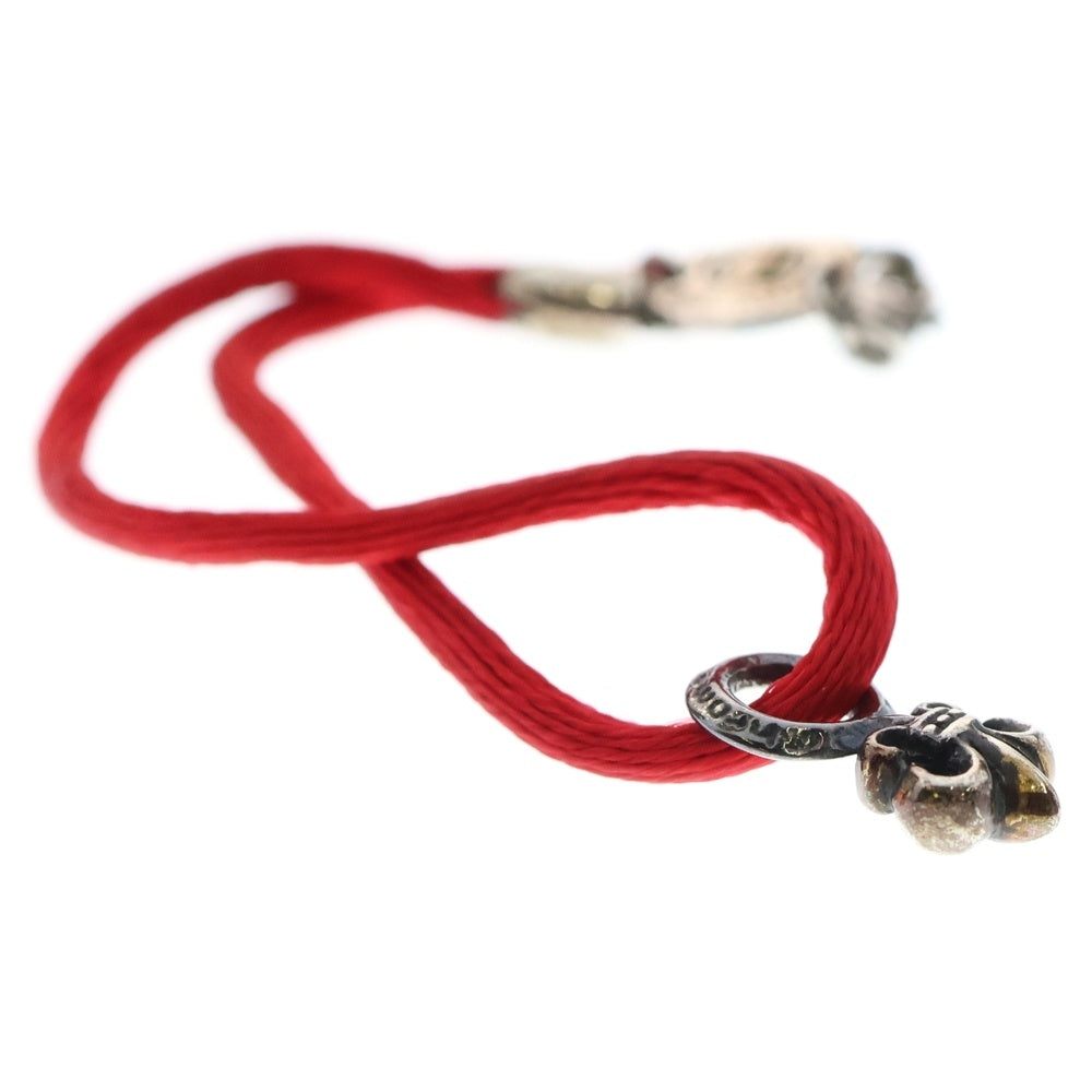 CHROME HEARTS(クロムハーツ) KZ/ケーゼット BSフレアスタック シルクブレスレット レッド/シルバー
