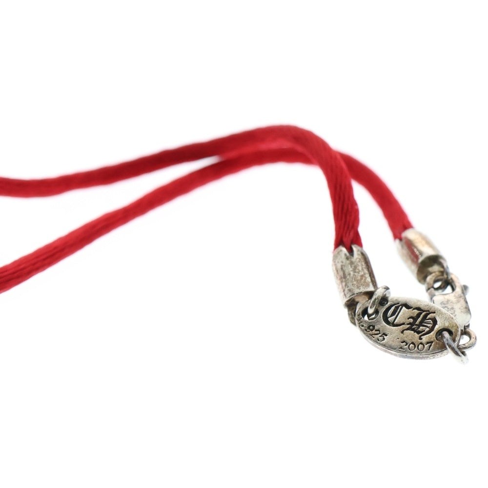 CHROME HEARTS(クロムハーツ) KZ/ケーゼット BSフレアスタック シルクブレスレット レッド/シルバー
