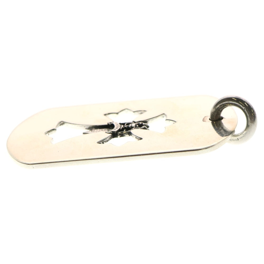 CHROME HEARTS(クロムハーツ) D TAG LRG CROSS DAGG カットアウトクロスダガー ラージドッグタグ ネックレストップ シルバー