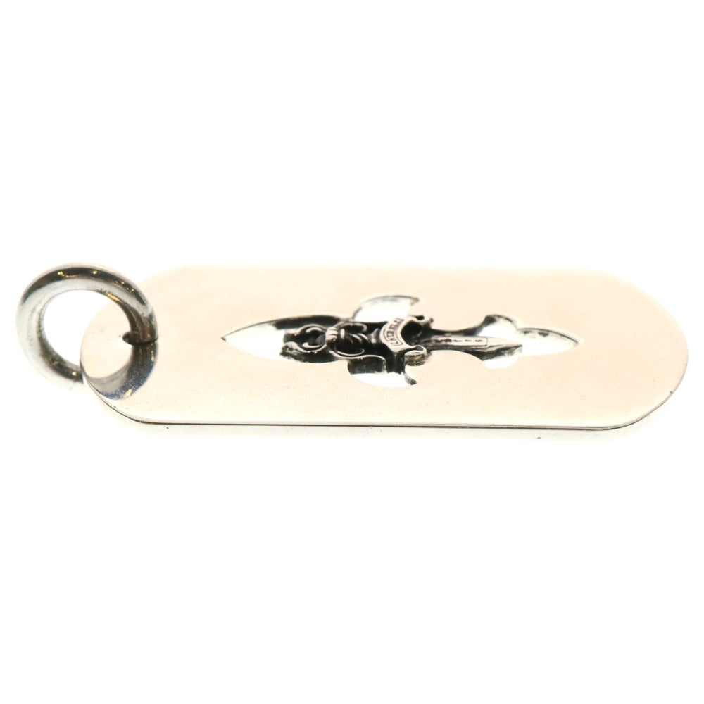CHROME HEARTS(クロムハーツ) D TAG LRG FLE DAGG カットアウトフレアダガー ラージドッグタグ ネックレストップ シルバー