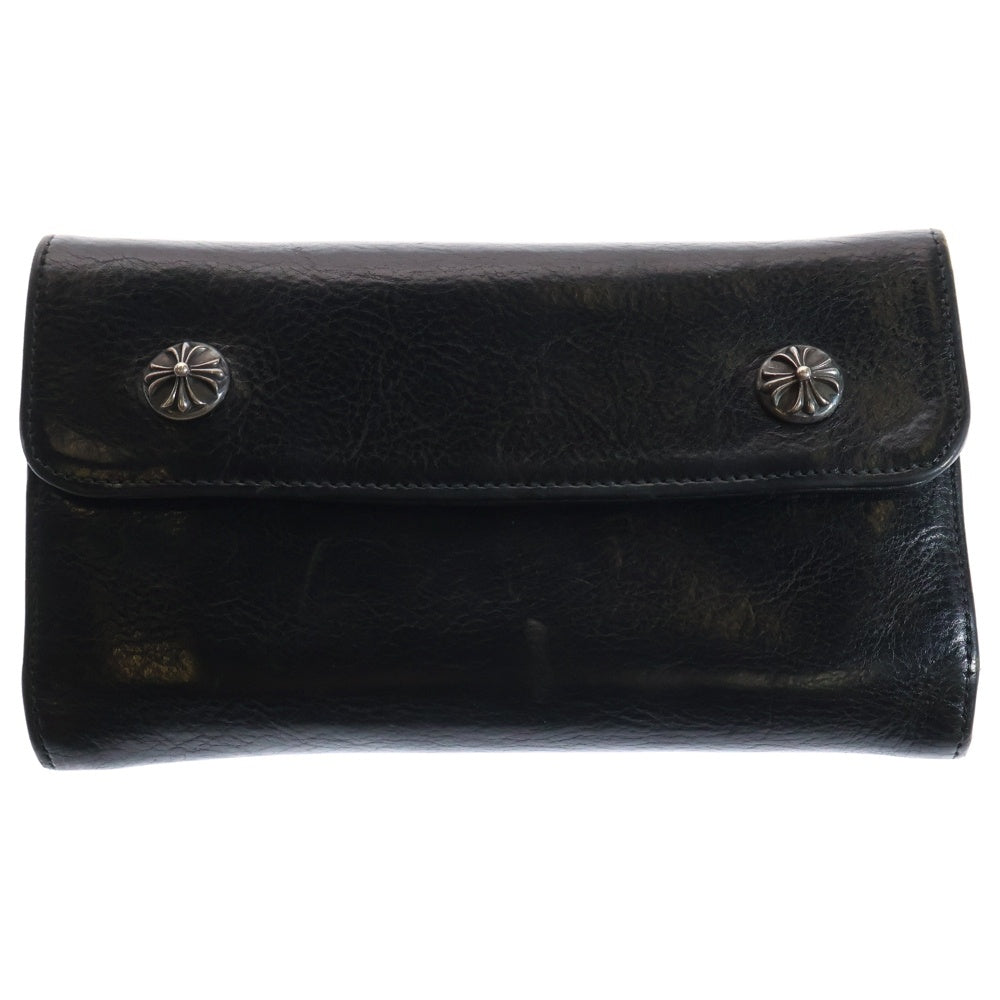 CHROME HEARTS(クロムハーツ) WAVE ウェーブ レザーウォレット 財布 ブラック BCA374