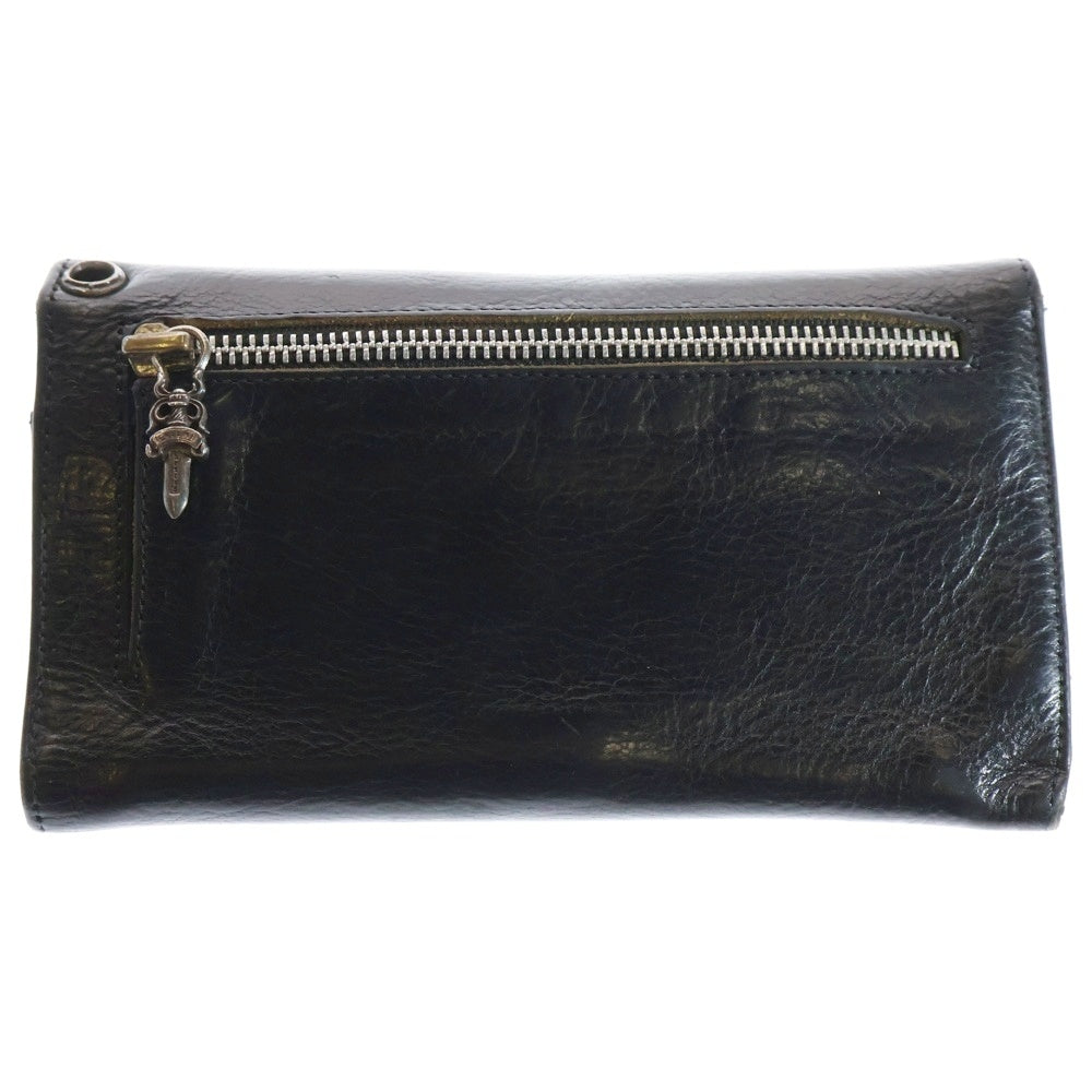 CHROME HEARTS(クロムハーツ) WAVE ウェーブ レザーウォレット 財布 ブラック BCA374